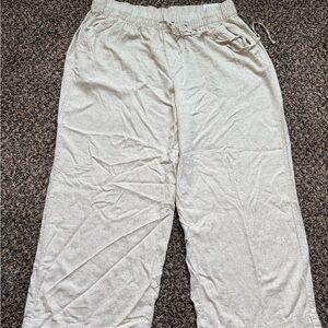 Lane Bryant Tan Wide Leg Soft Linen Pants Size 18